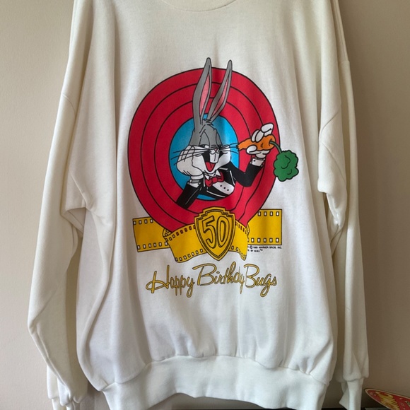 NWT Vintage sweatshirt, Bugs Bunny 50th Anniversary 🥕 🎂 🎉 - Picture 12 of 12